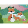 Puzzle dotykové senzorické Les s různými povrchy 20 ks Janod