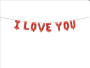 I Love You červené 260x40 cm - fóliový balónek
