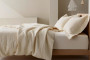 Mušelínové povlečení do dětské postýlky 100x135 cm + 45x60 cm Prem Cream
