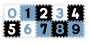 Pěnové puzzle, podložka Čísla, 10 ks, černá/modrá/bílá, BabyOno