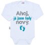 Body s potiskem New Baby Ahoj, já jsem tady nový - dárkové balení