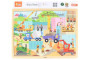 Dřevěné puzzle 48 dílků Viga - stavební stroje