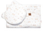 Mušelínová sada bílá Goose Teddy 30 x 35 cm, 70 x 100 cm 2D Husičky Baby Nellys