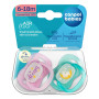 Dudlík svítící silikonový symetrický Nightglow Canpol babies 6 - 18 m 2 ks