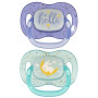 Dudlík svítící silikonový symetrický Nightglow Canpol babies 6 - 18 m 2 ks