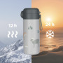 Termoska na tekutiny s brčkem a silikonovým držákem 350 ml Zopa