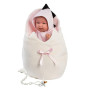 Obleček pro panenku miminko New Born velikosti 43-44 cm Llorens 1dílný růžový