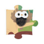 Puzzle dotykové senzorické Les s různými povrchy 20 ks Janod