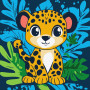 Malování podle čísel dětské - Leopard 30 x 30 cm