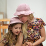 Dívčí klobouk mušelín Powder pink Esito