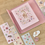 Omalovánky s pastelkami a samolepkami Rosa Fairy Garden Little Dutch
