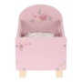 Postýlka pro panenky dřevěná s peřinkou Pink Little Dutch