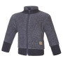 Mikina Fleece Bambus Outlast® tm. šedý melír/pruh bílošedý melír Little Angel