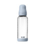 Antikoliková skleněná láhev s kaučukovým dudlíkem 240 ml Bibs