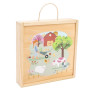 Puzzle v dřevěné krabici Čtyři roční období 2Kids Toys