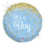 Kruh - It´s a Boy 18"/46 cm fóliový balónek nafukovací