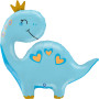 Dinosaur modrý 28"/71 cm fóliový balónek nafukovací