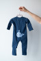 Dětský rostoucí overal Velryba Navy Blue Moniel