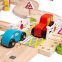 Dřevěná vláčkodráha s venkovskou cestou 80 dílů Bigjigs Rail