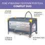Complet duo cestovní postýlka s druhým dnem a hrazdičkou Asalvo