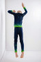 Dětské funkční legíny Mozaika zelená/tmavá Wamu